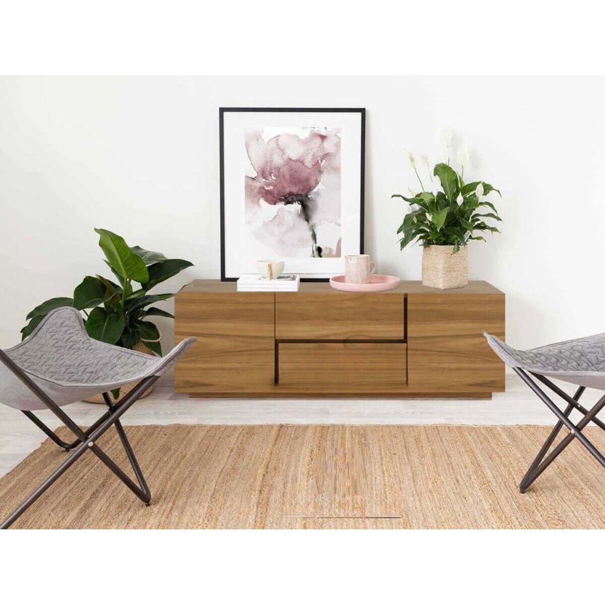 Teak Wood TV Cabinet TVS - 1024 - TimberCraft
