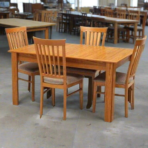 Teak Wooden Dining Table Set Online - TimberCraft