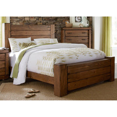 Farmhouse Rustic Teak Bed TBD-1201