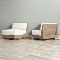 Luxury Teak Modular Swivel Lounge Sofa -