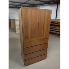 Teak wood wardrobe with four drawers