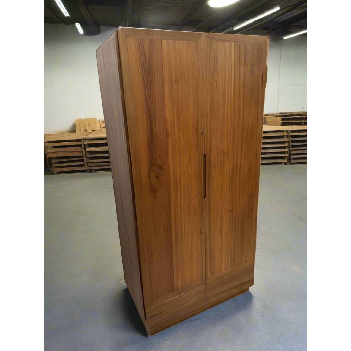 Teak Wood 2 Door And 4 Draws Wardrobe TWD-1003