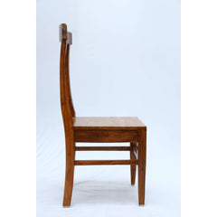 Teak wood dining chair with a X shaped backrest tch-2201