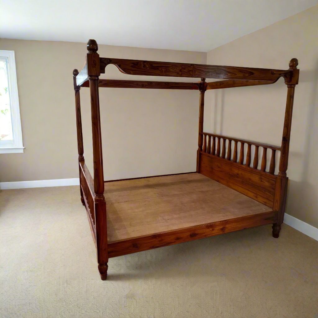 Surahi Teak Wood Poster Bed