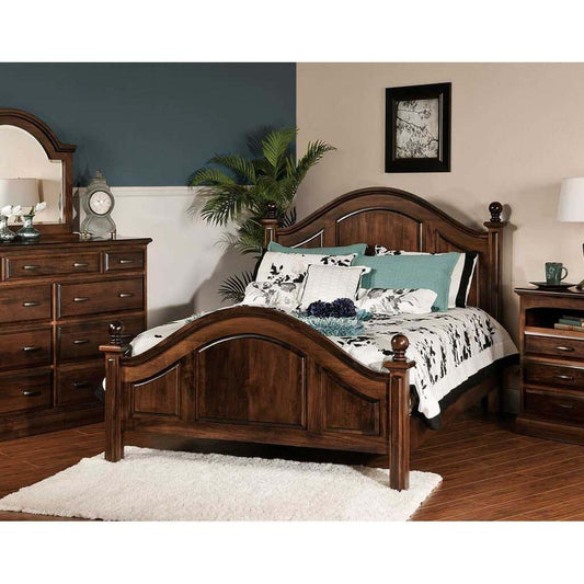 Adi Teak Wood Ball head Bed Frame - TimberCraft