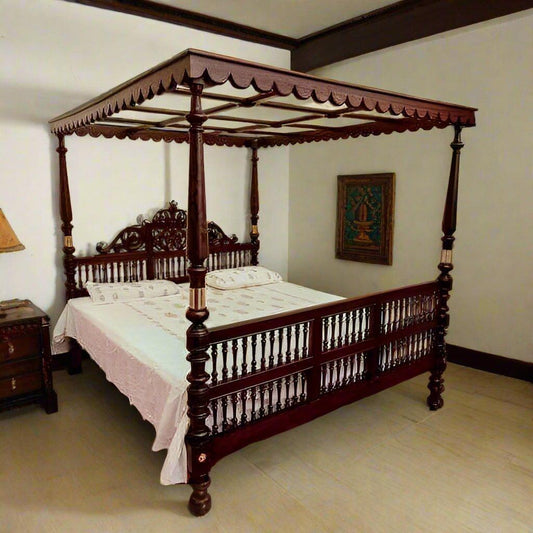 Antique 4 Poster Rosewood Bed - TimberCraft