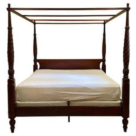 Classics Canopy Teak Wood King Bed - TimberCraft