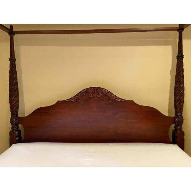 Classics Canopy Teak Wood King Bed - TimberCraft