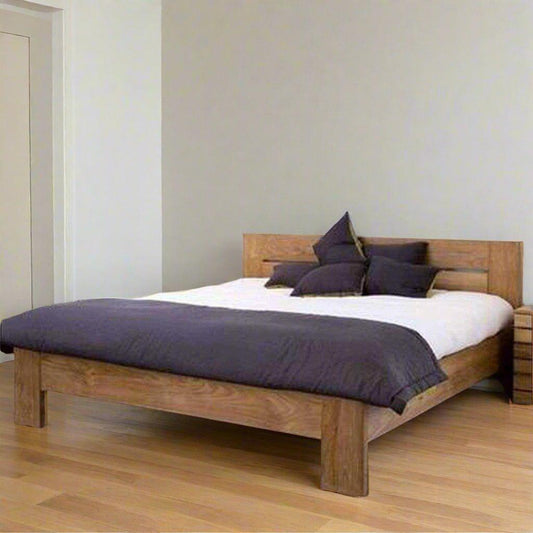 Contemporary Indian Teak wood bed TBD - 1001 - TimberCraft