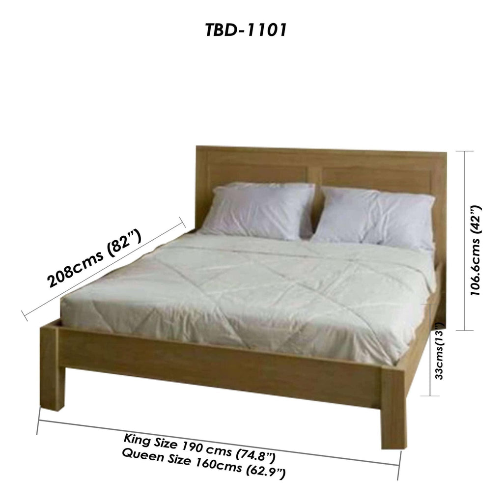 Contemporary Teak Bed TBD - 1101 - TimberCraft