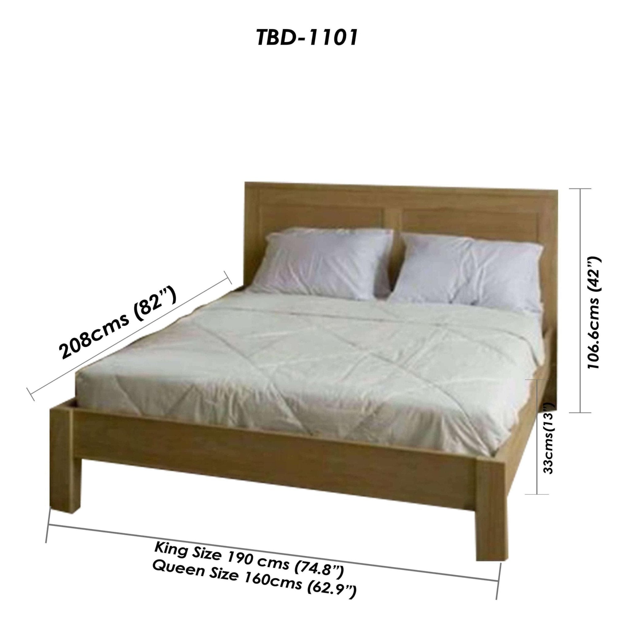 Contemporary Teak Bed TBD - 1101 - TimberCraft