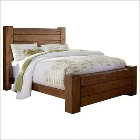 Farmhouse Rustic Teak Bed TBD - 1201 - TimberCraft