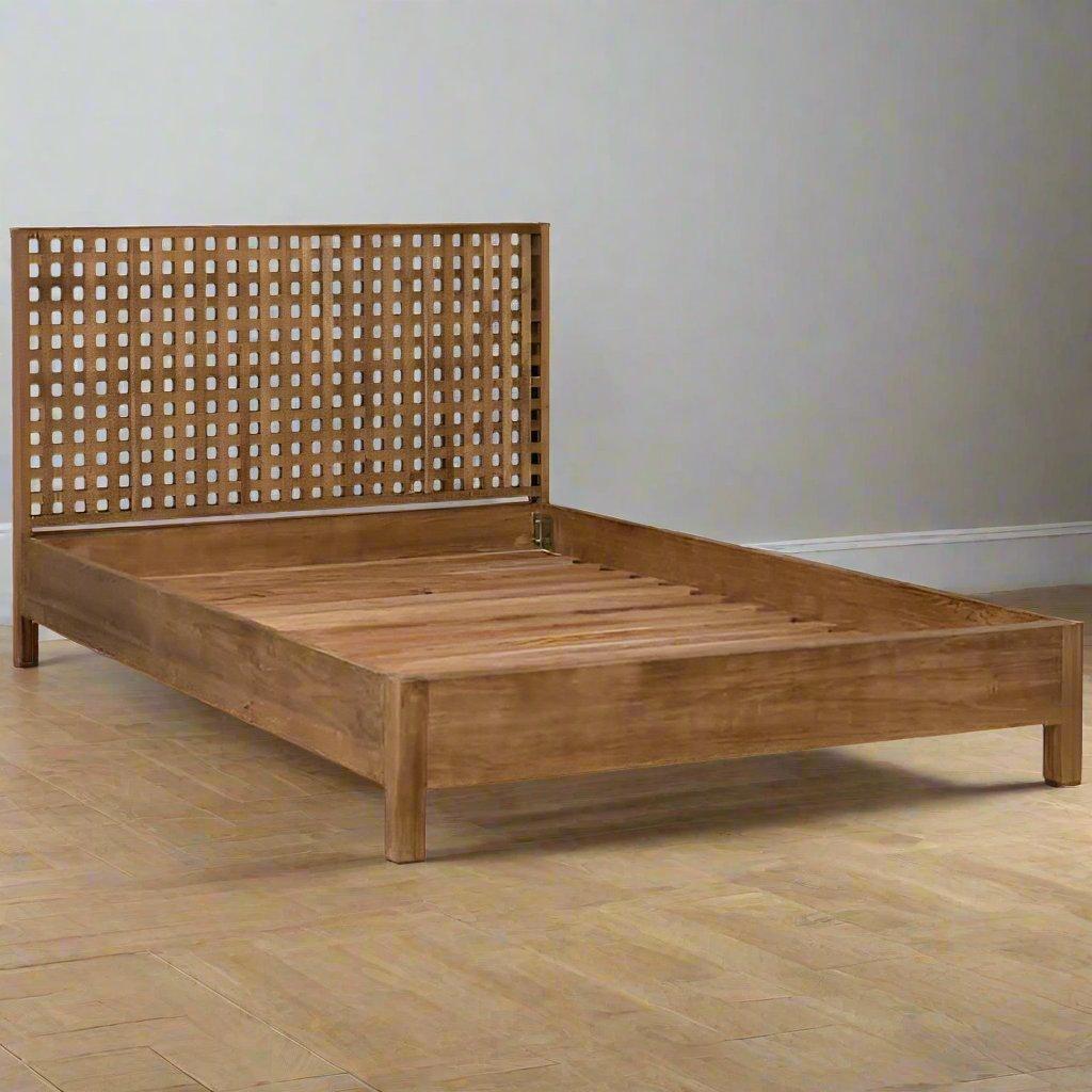 Jharoka Teak Wood Bed - TimberCraft