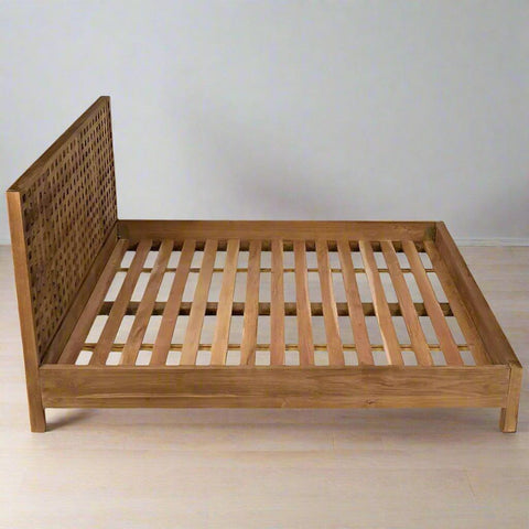 Jharoka Teak Wood Bed - TimberCraft