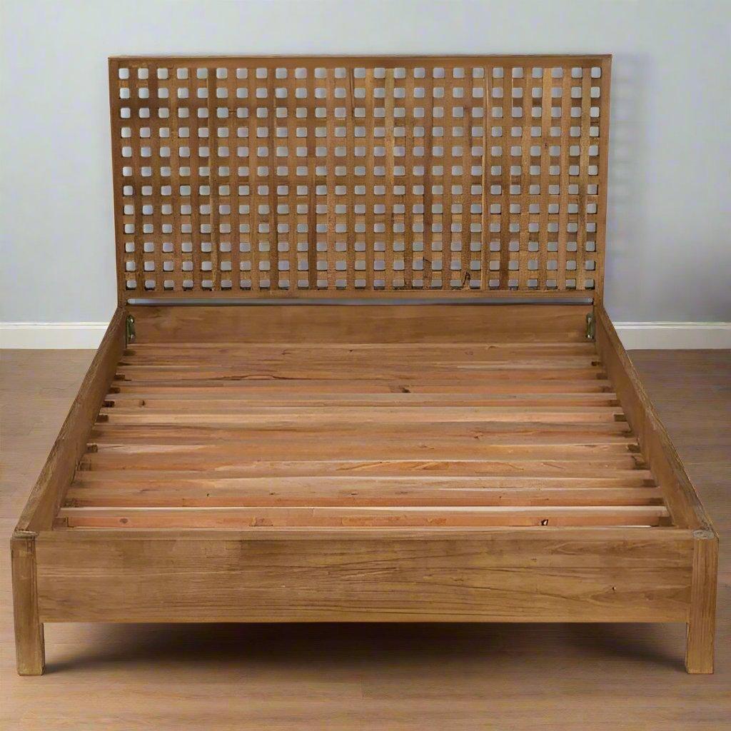 Jharoka Teak Wood Bed - TimberCraft