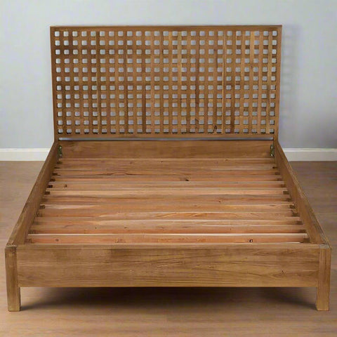 Jharoka Teak Wood Bed - TimberCraft