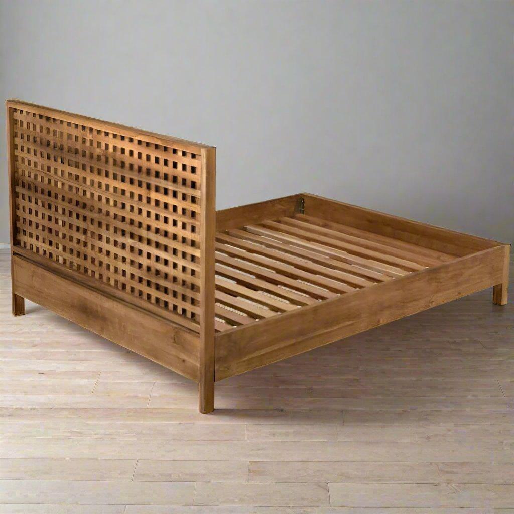 Jharoka Teak Wood Bed - TimberCraft