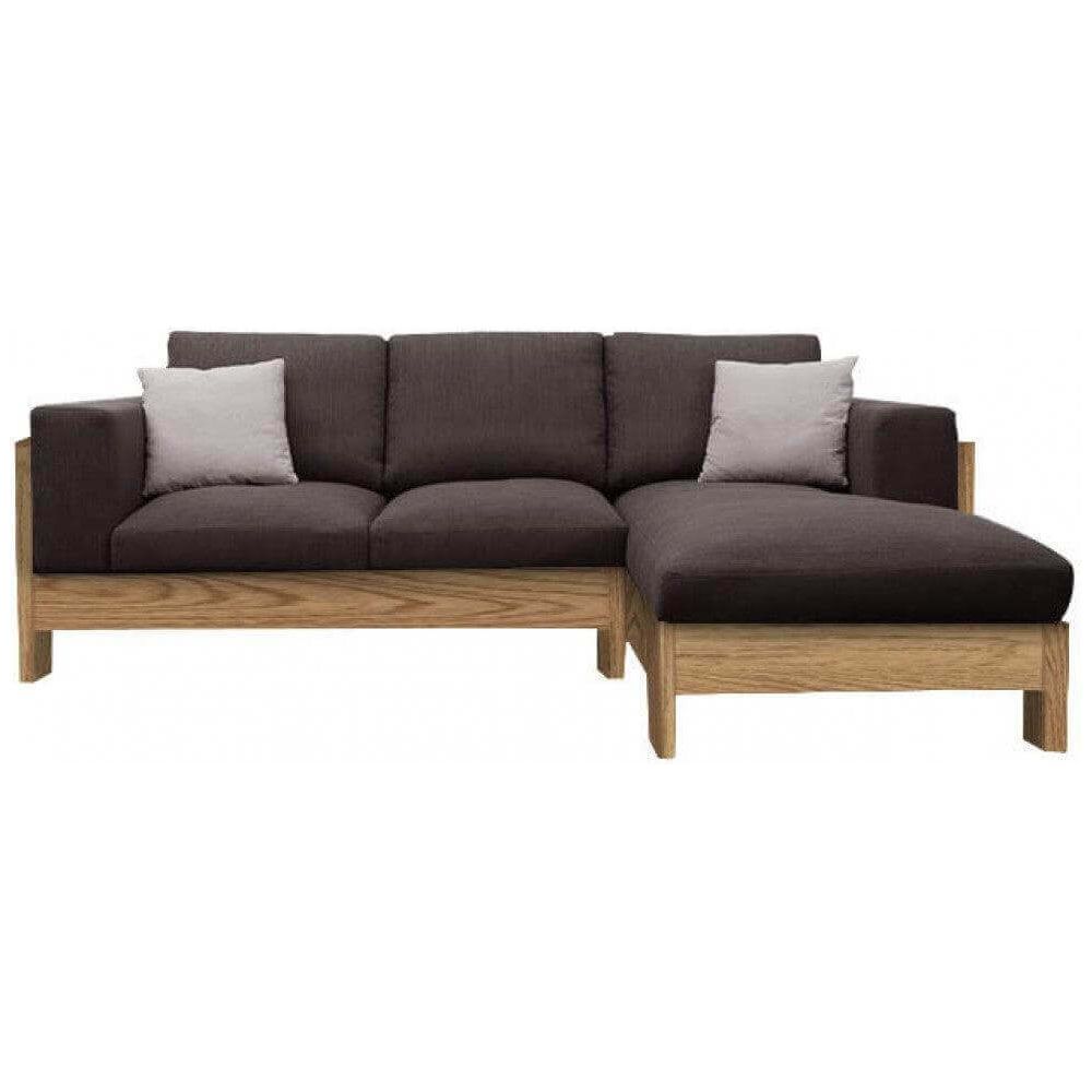L - shaped wooden sofa set design - Sectional corner sofa - TimberCraft