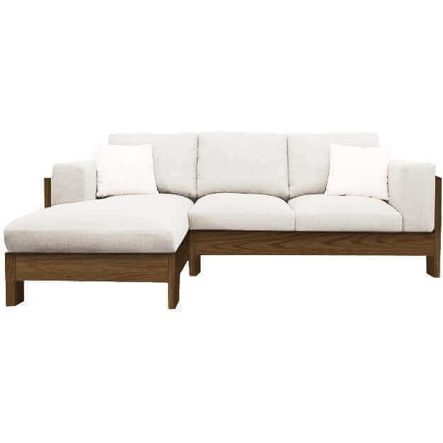 L-shaped wooden sofa set design - Sectional corner sofa - TimberCraft