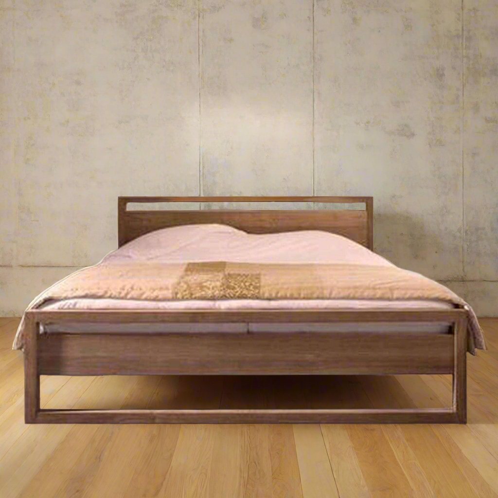 Light frame Solid Teak Wood Bed TBD-1401 - TimberCraft