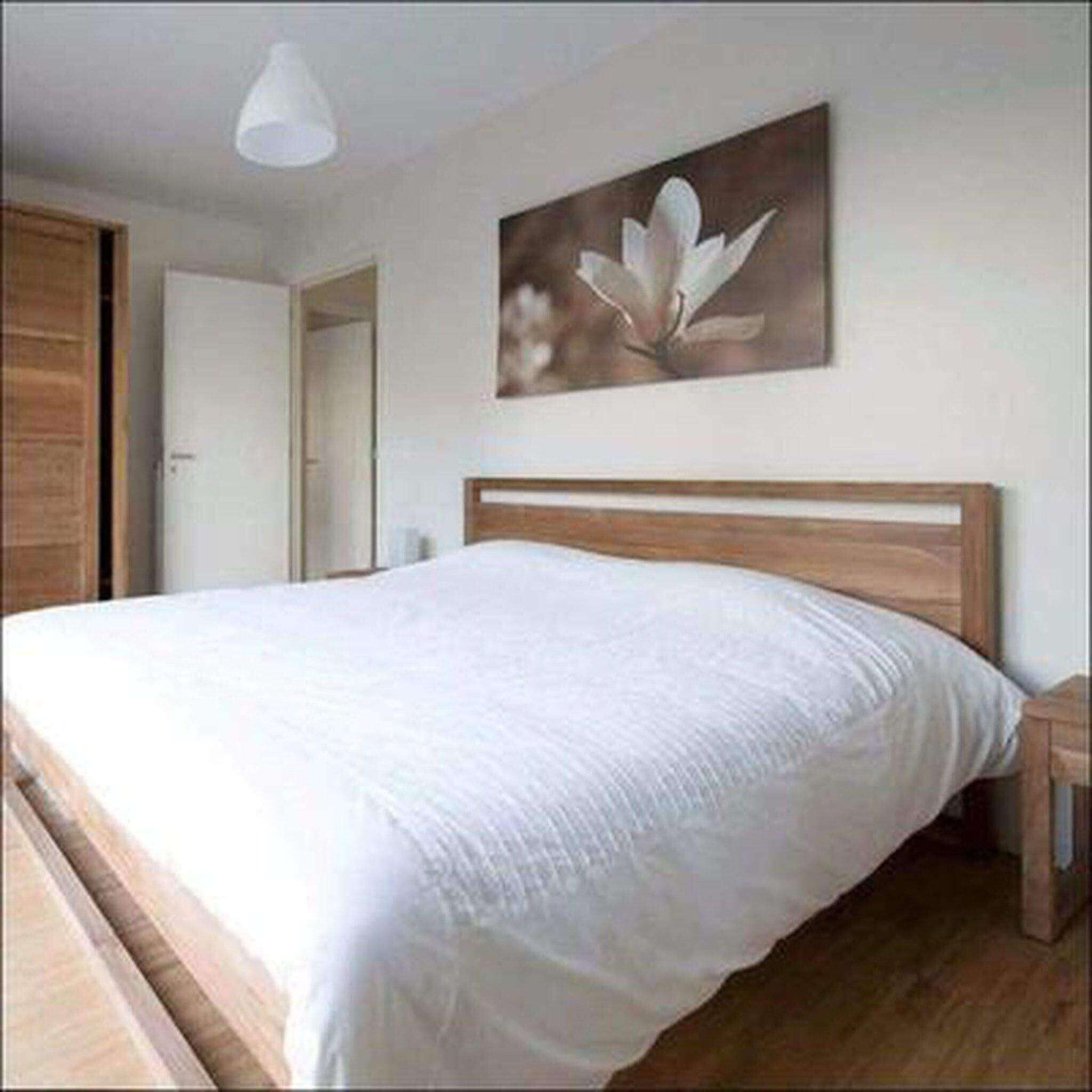 Light frame Solid Teak Wood Bed TBD-1401 - TimberCraft