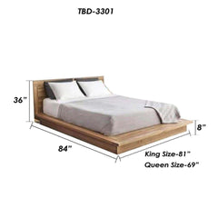 Platform Bed With Solid Teak Construction - TimberCraft