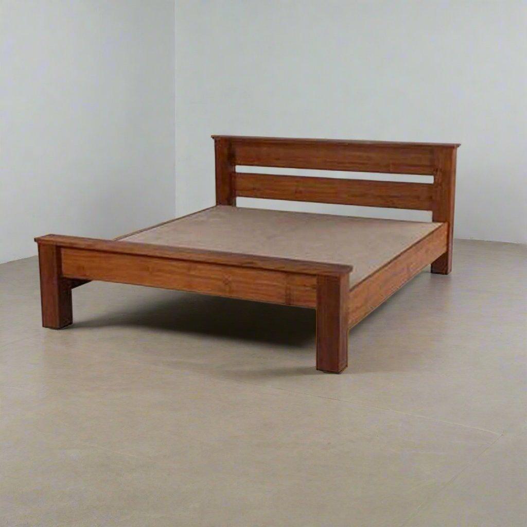 Pure Teak Wood Stylish Bed Handcrafted - TimberCraft