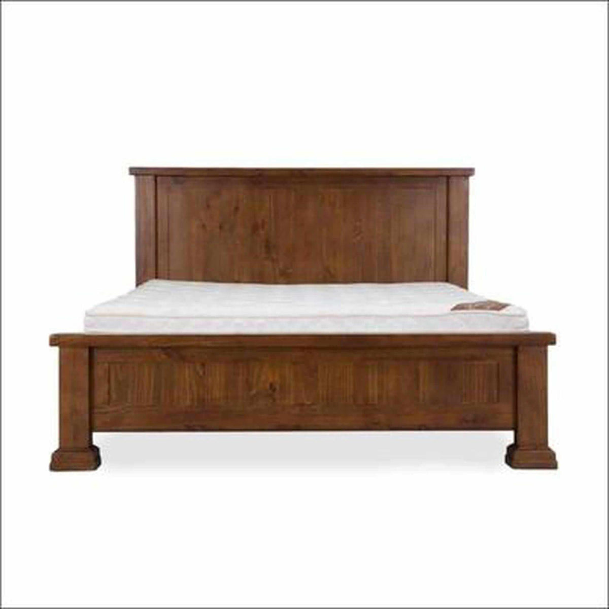 Stylish rustic teak wood bed frame - TimberCraft