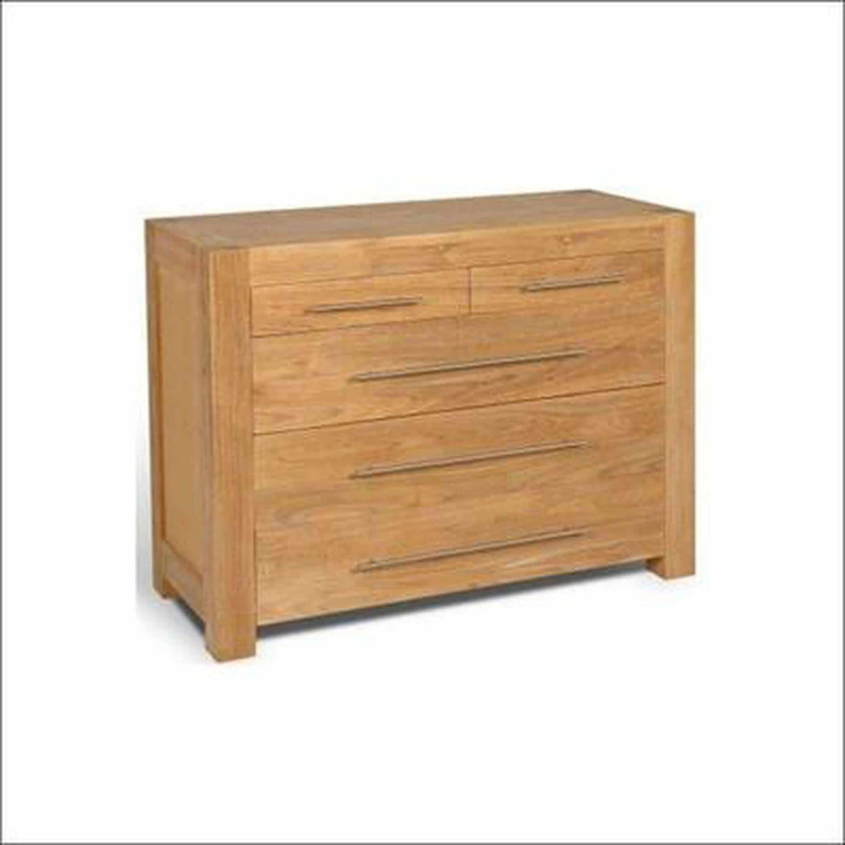 Teak chest of with 5 drawers worth of storage space - TimberCraft