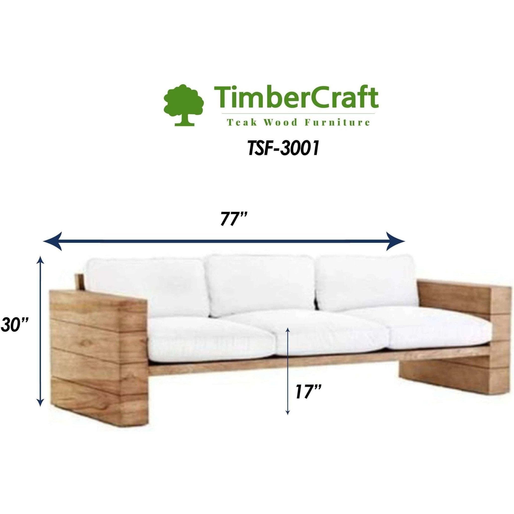 Teak Sofa TSF - 3001 - TimberCraft
