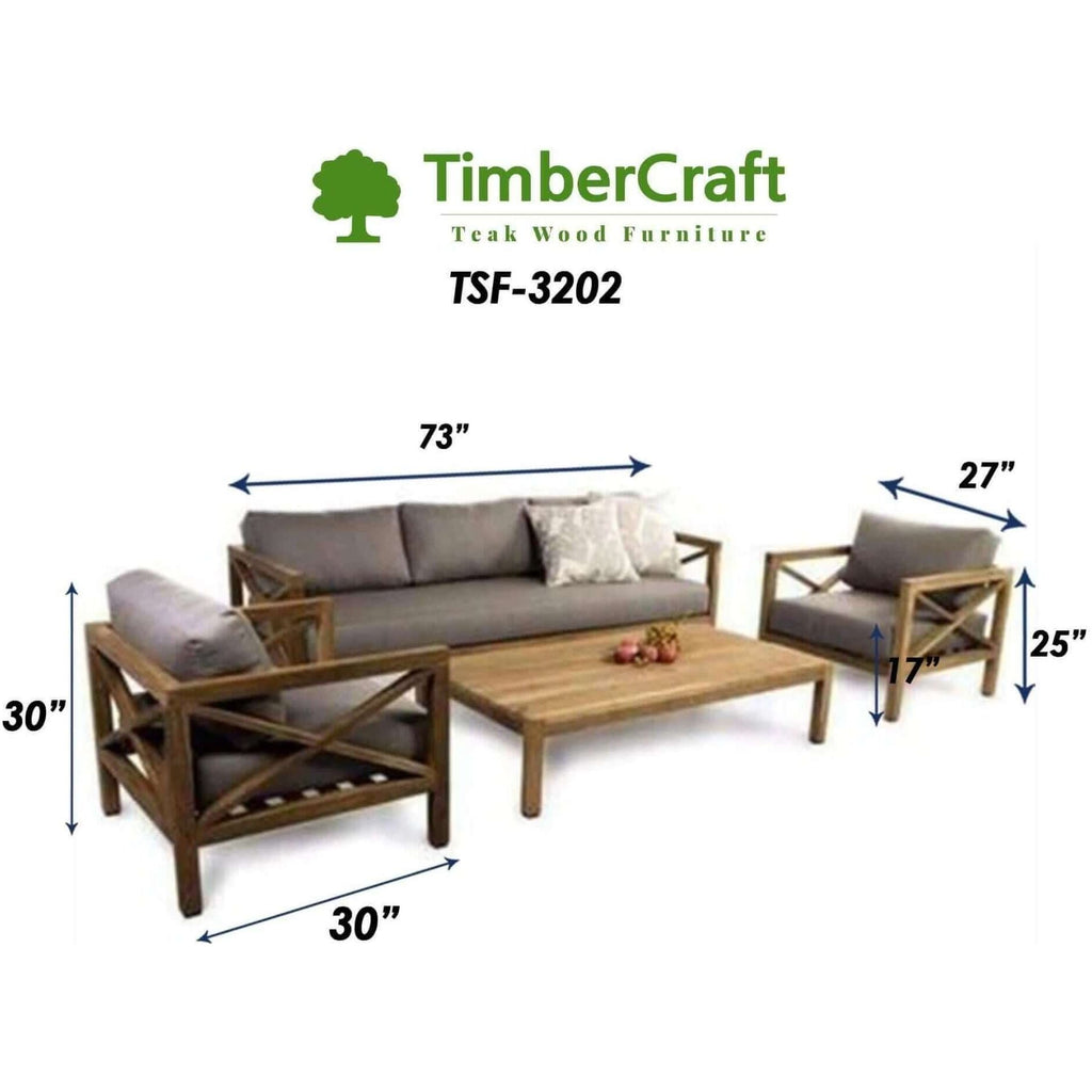 Teak Sofa TSF - 3201 - TimberCraft