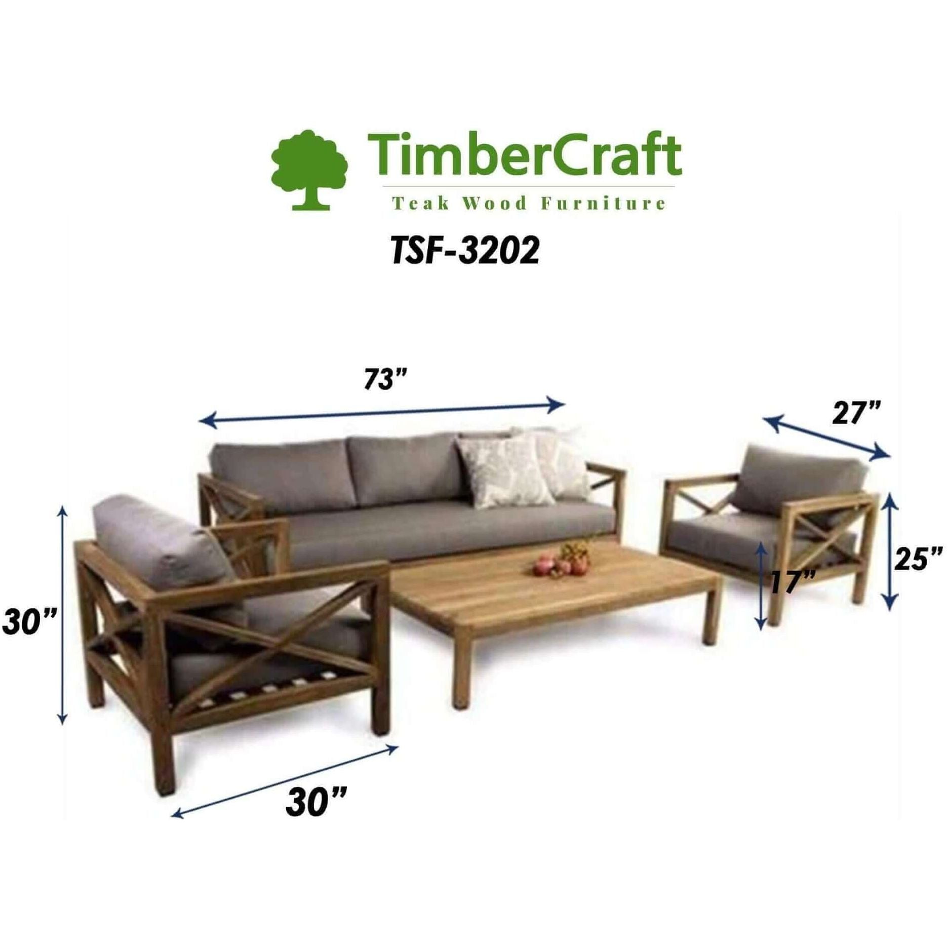 Teak Sofa TSF - 3201 - TimberCraft