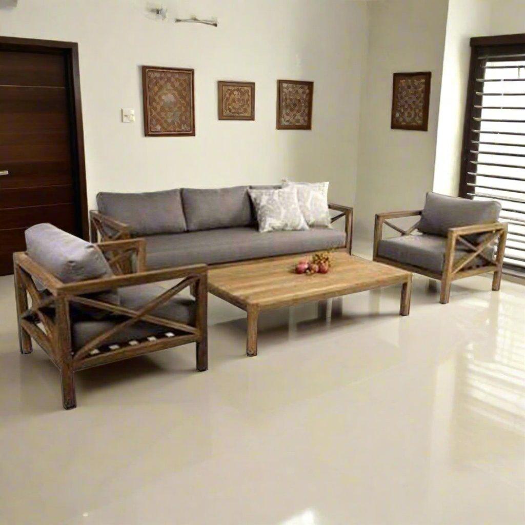 Teak Sofa TSF - 3201 - TimberCraft