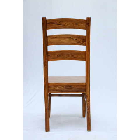 Teak wood dining chair with a comfortable backrest tch - 2301 - TimberCraft