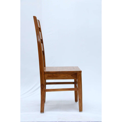 Teak wood dining chair with a comfortable backrest tch - 2301 - TimberCraft