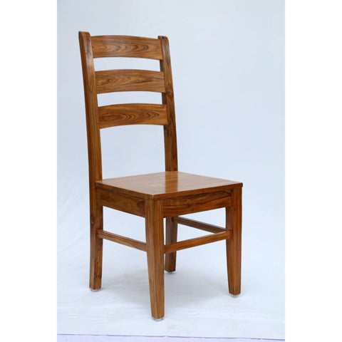 Teak wood dining chair with a comfortable backrest tch - 2301 - TimberCraft