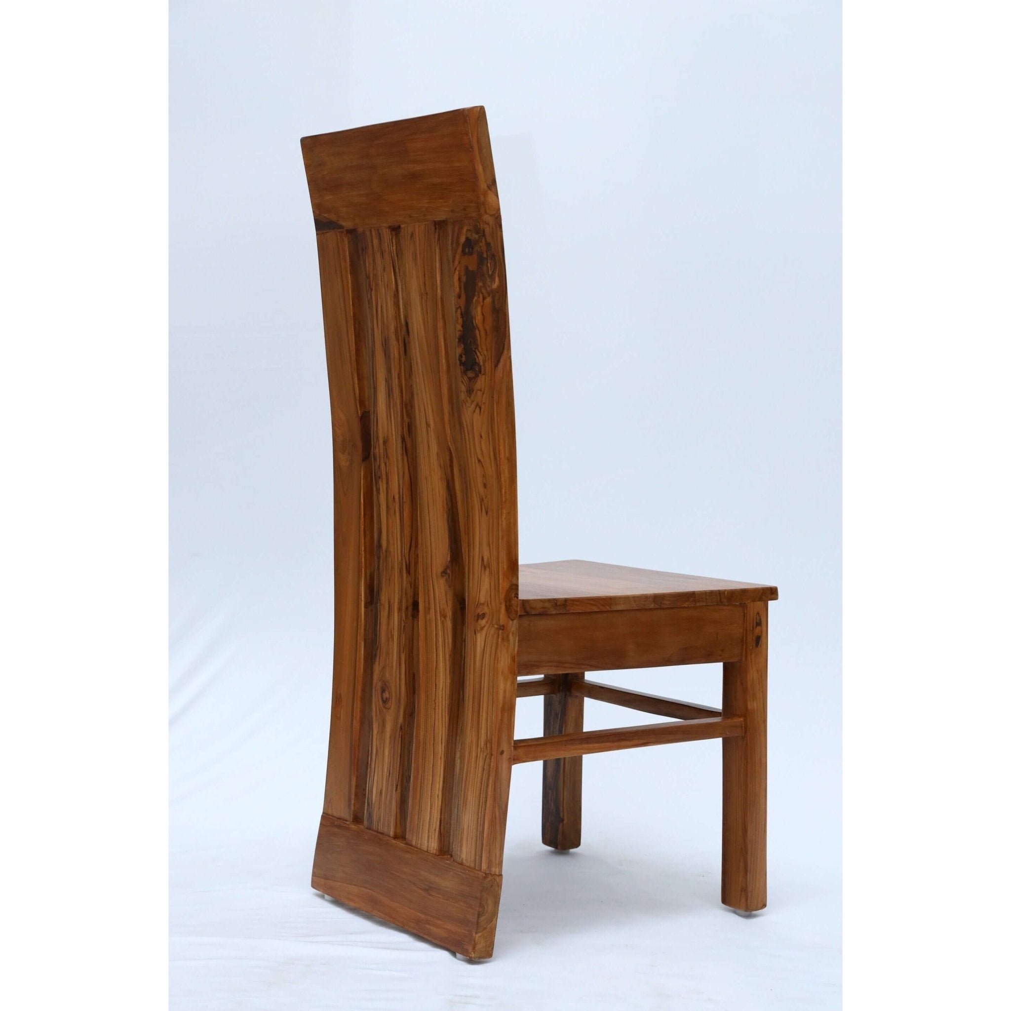 Teak wood dining chair with a wide backrest tch - 2101 - TimberCraft