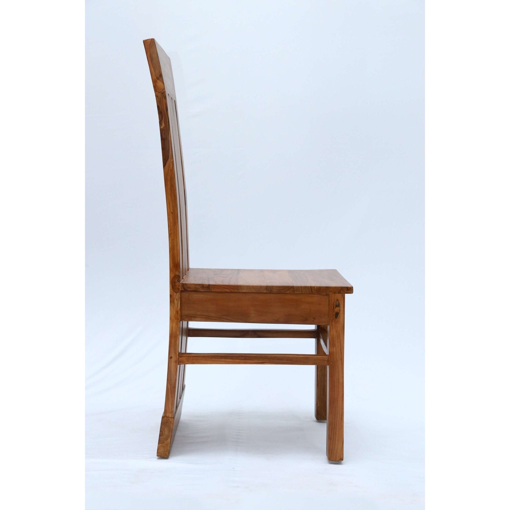 Teak wood dining chair with a wide backrest tch - 2101 - TimberCraft