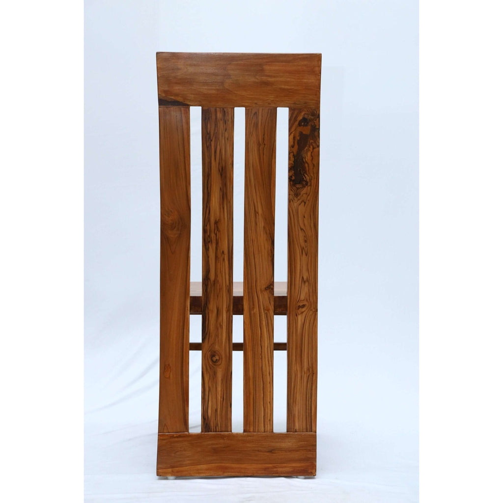 Teak wood dining chair with a wide backrest tch - 2101 - TimberCraft