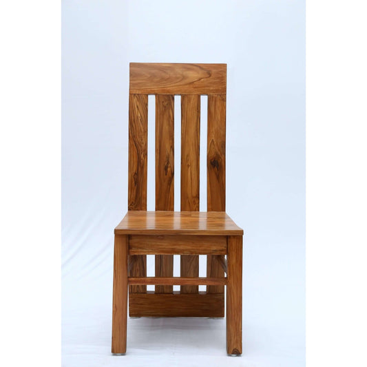 Teak wood dining chair with a wide backrest tch - 2101 - TimberCraft