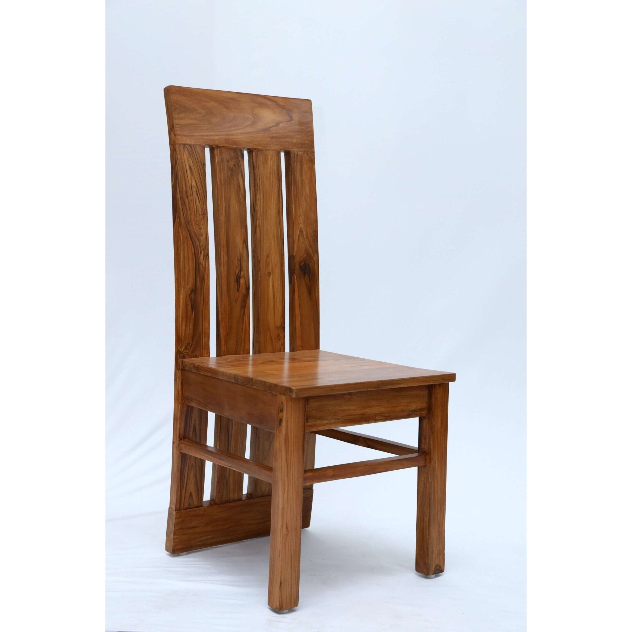 Teak wood dining chair with a wide backrest tch - 2101 - TimberCraft
