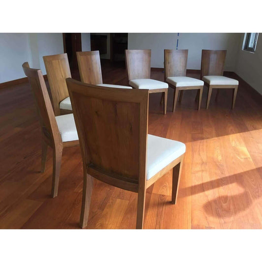Teak wood dining chair with high backrest tch - 1701 - TimberCraft