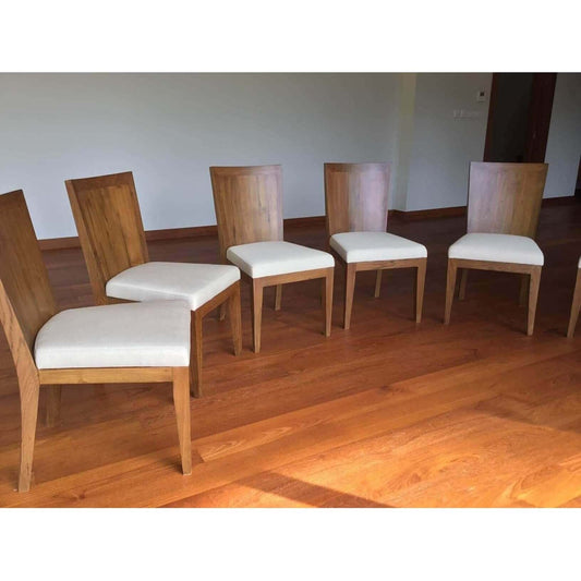 Teak wood dining chair with high backrest tch - 1701 - TimberCraft