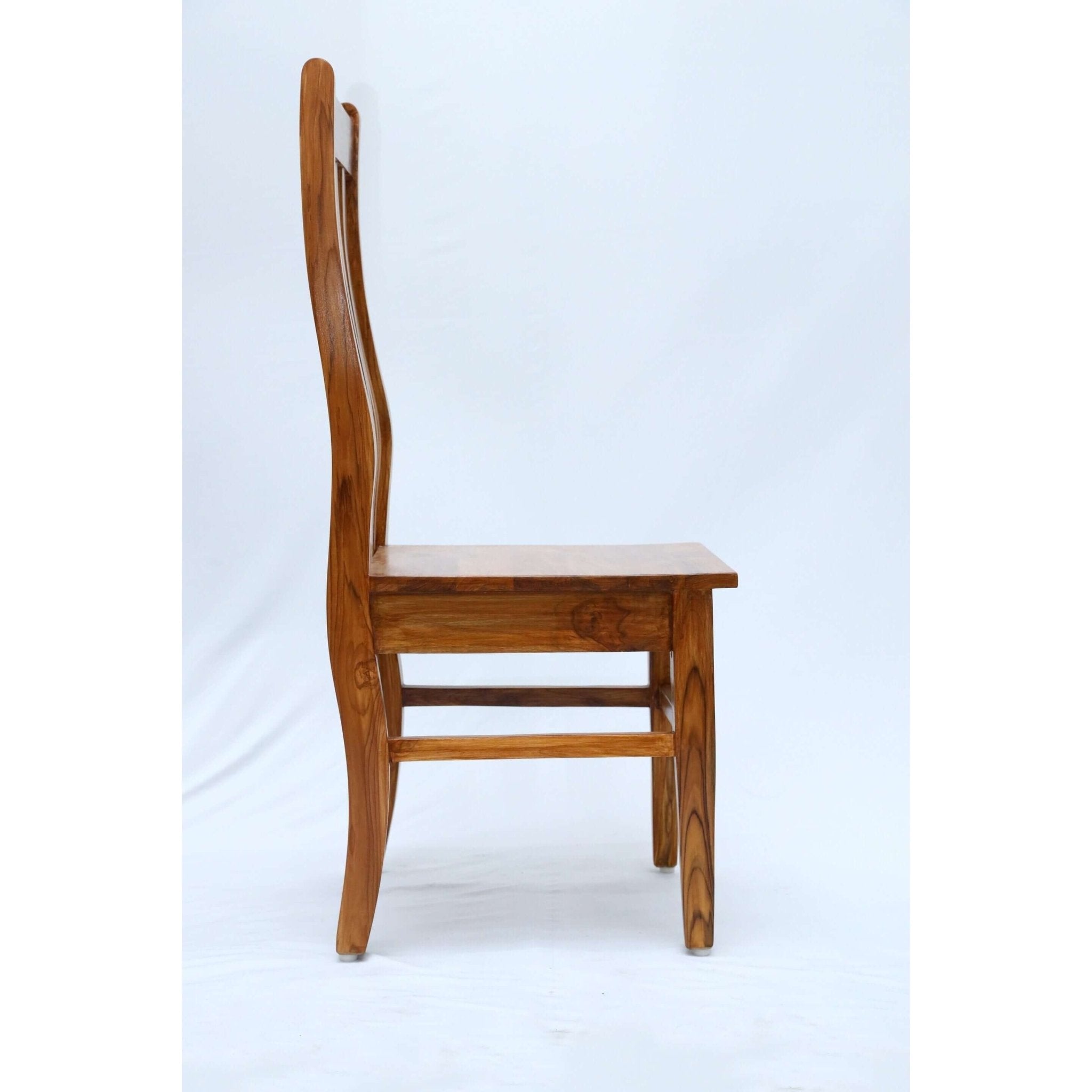 Teak wood dining chair with high backrest tch - 1801 - TimberCraft