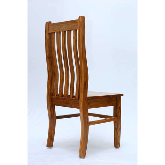 Teak wood dining chair with high backrest tch - 1801 - TimberCraft