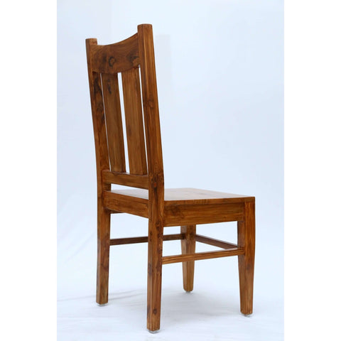 Teak wood dining chair with high backrest tch - 1901 - TimberCraft