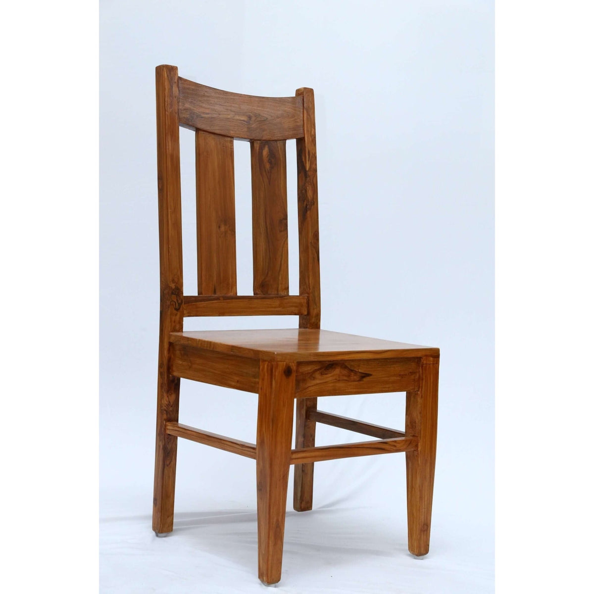 Teak wood dining chair with high backrest tch - 1901 - TimberCraft