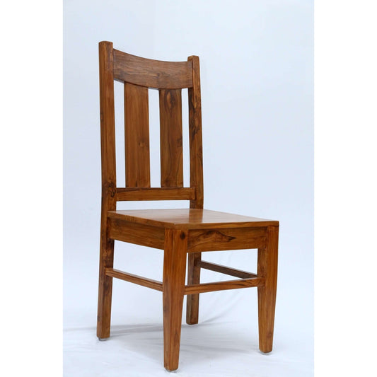 Teak wood dining chair with high backrest tch - 1901 - TimberCraft