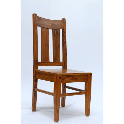 Teak wood dining chair with high backrest tch - 1901 - TimberCraft