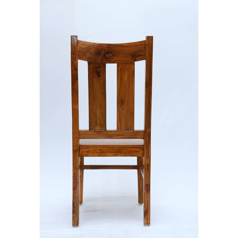 Teak wood dining chair with high backrest tch - 1901 - TimberCraft